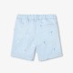 Baby boy twill shorts with small dog embroidery