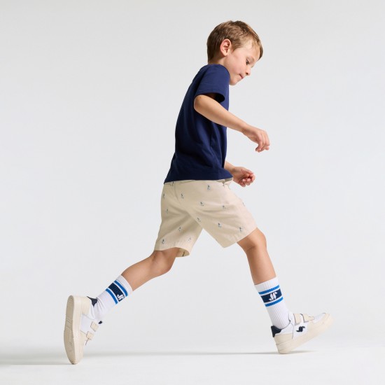 Boys' cotton twill Bermuda shorts