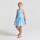 Girls' striped poplin dress