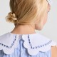 Girls' striped poplin blouse