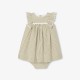 Baby girl dress in striped poplin