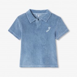 Children's terry cloth polo shirt