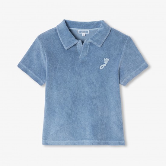 Children's terry cloth polo shirt