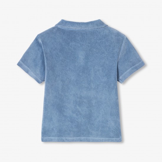 Children's terry cloth polo shirt