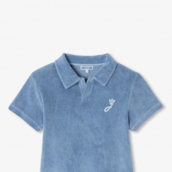 Children's terry cloth polo shirt