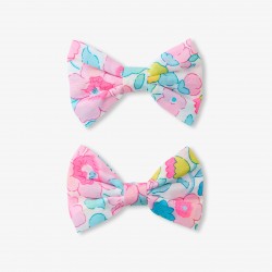 Pair of Liberty fabric hair clips for girls