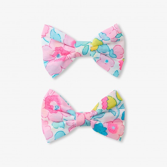 Pair of Liberty fabric hair clips for girls