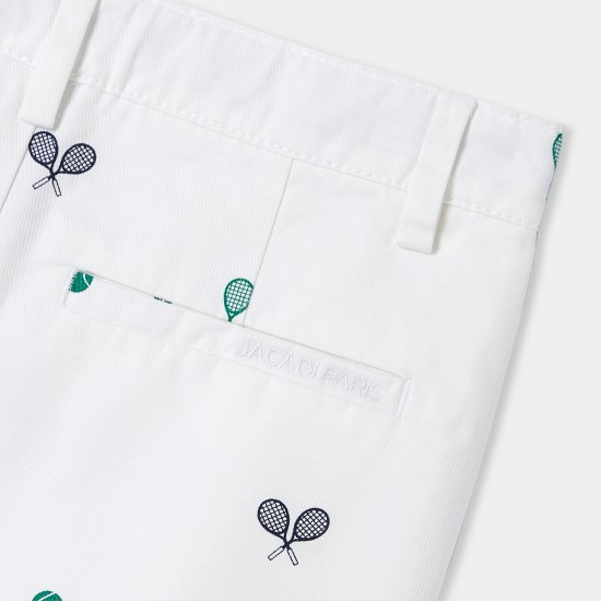 Boys' printed twill Bermuda shorts