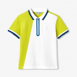 Boys' cotton piqué polo shirt