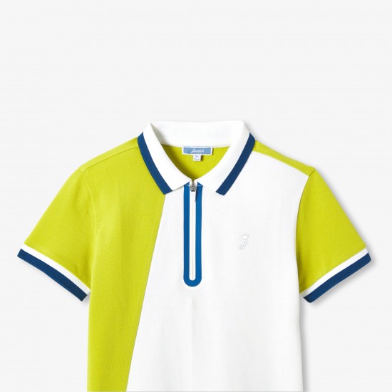 Boys' cotton piqué polo shirt