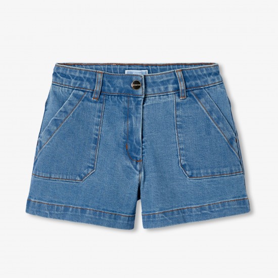 Light denim shorts for girls