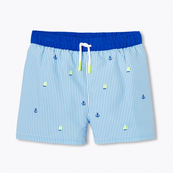 Boy striped swim shorts