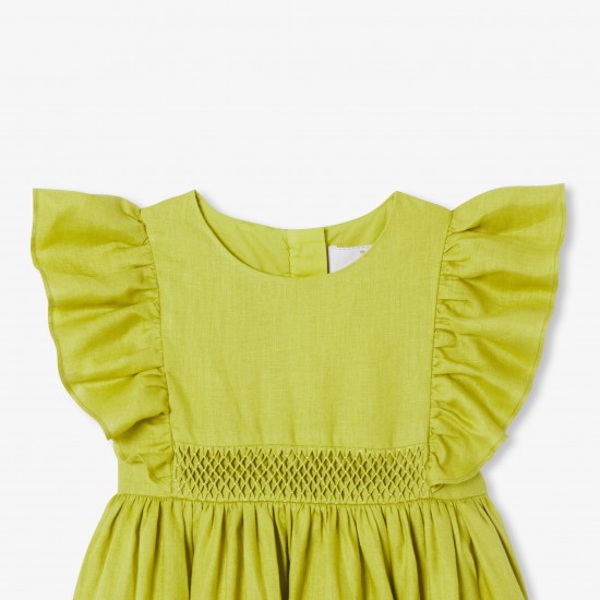 Girl linen ceremony dress