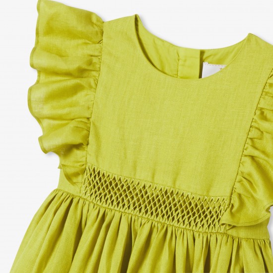 Girl linen ceremony dress