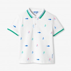 Boy cotton piqué polo shirt