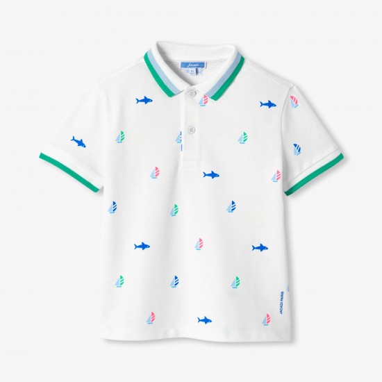 Boy cotton piqué polo shirt