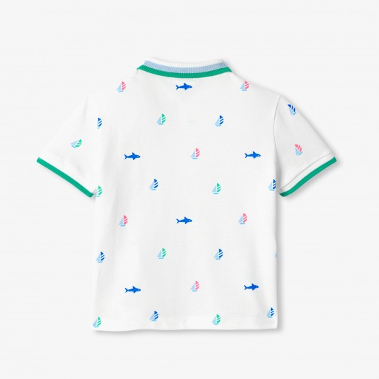 Boy cotton piqué polo shirt