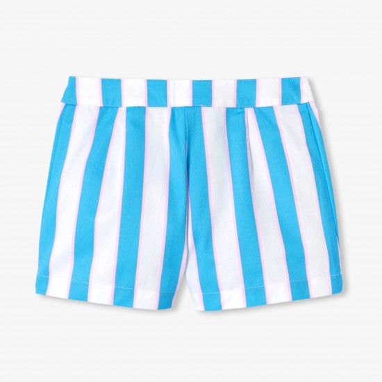Girl striped twill shorts