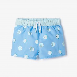 Baby swim shorts with fish pattern
