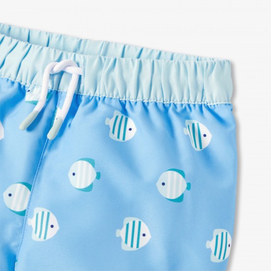 Baby swim shorts with fish pattern