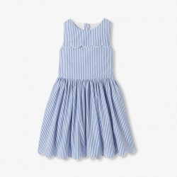 Girl striped poplin dress