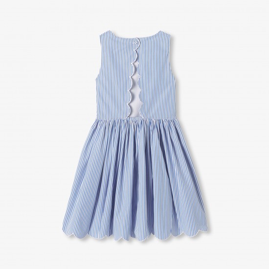 Girl striped poplin dress