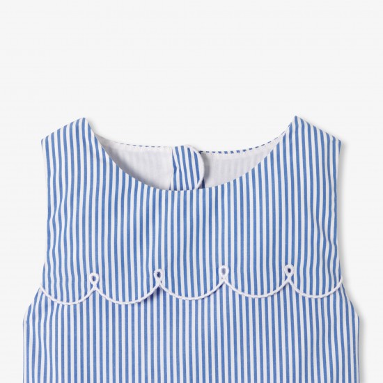 Girl striped poplin dress