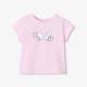 Baby girl short-sleeved cotton T-shirt