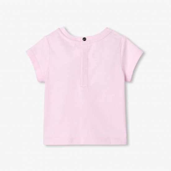 Baby girl short-sleeved cotton T-shirt