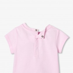 Baby girl short-sleeved cotton T-shirt