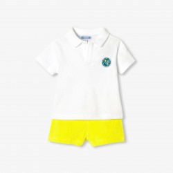 Baby boy terry cotton shorts set