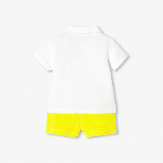 Baby boy terry cotton shorts set