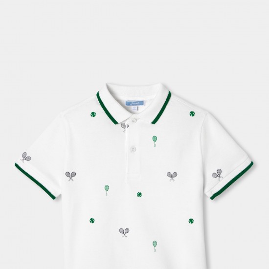 Boy cotton piqué polo shirt