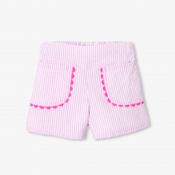 Baby girl striped seersucker shorts