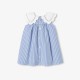 Baby girl dress in striped poplin