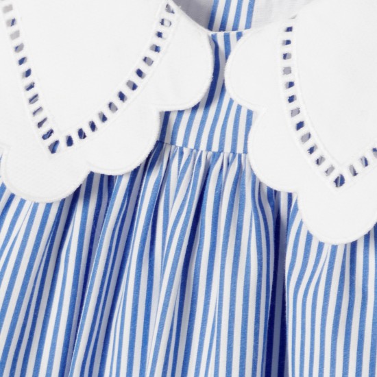 Baby girl dress in striped poplin