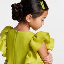Girl linen ceremony dress