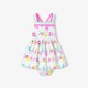 Baby girl dress in cotton with crossover back