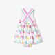 Baby girl dress in cotton with crossover back