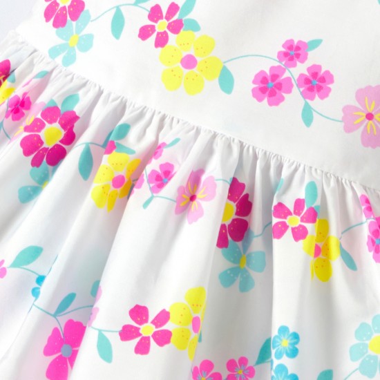 Baby girl dress in cotton with crossover back
