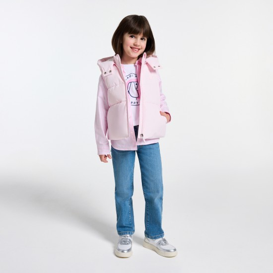 Girl sleeveless puffer jacket