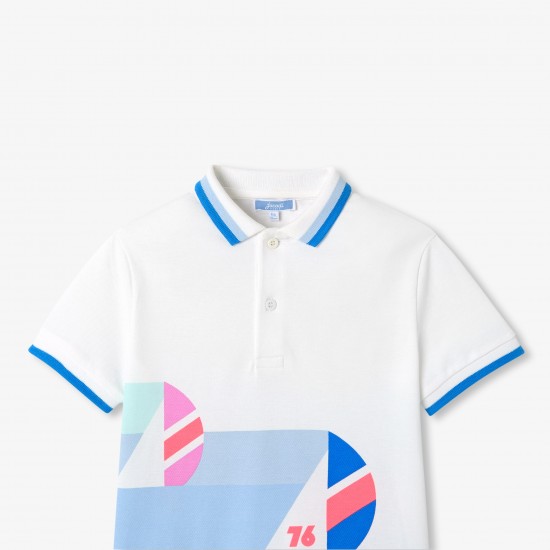 Boy cotton piqué polo shirt