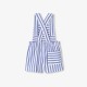 Baby boy striped Oxford dungaree shorts