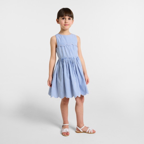 Girl striped poplin dress