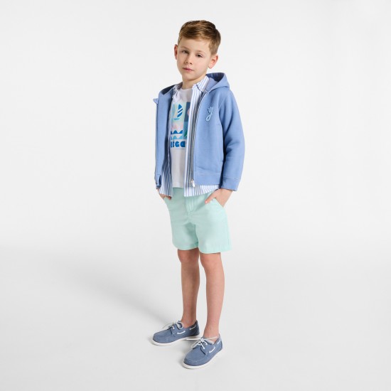 Boy cotton twill Bermuda shorts