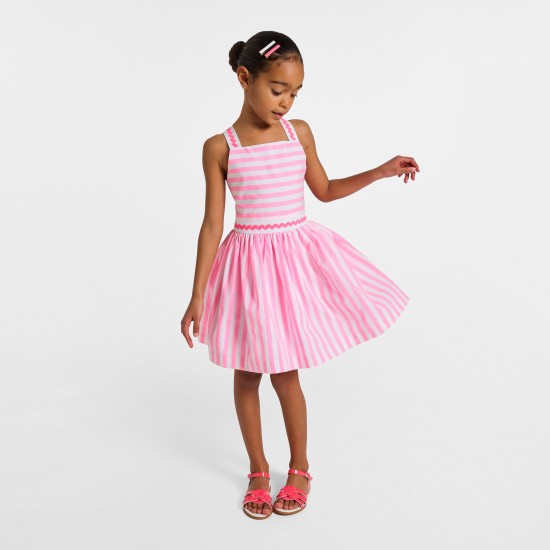 Girl striped poplin dress