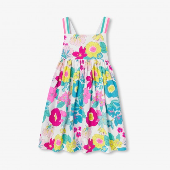 Girl sleeveless poplin dress