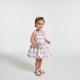 Baby girl dress in cotton with crossover back