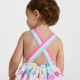 Baby girl dress in cotton with crossover back