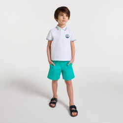 Boy cotton twill Bermuda shorts